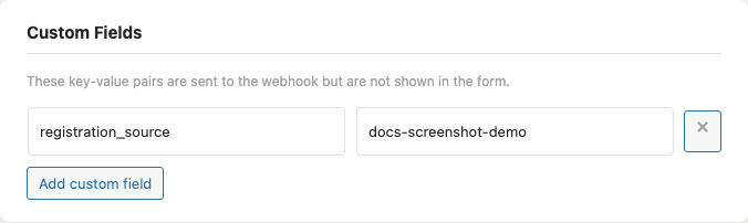 The Custom Fields panel